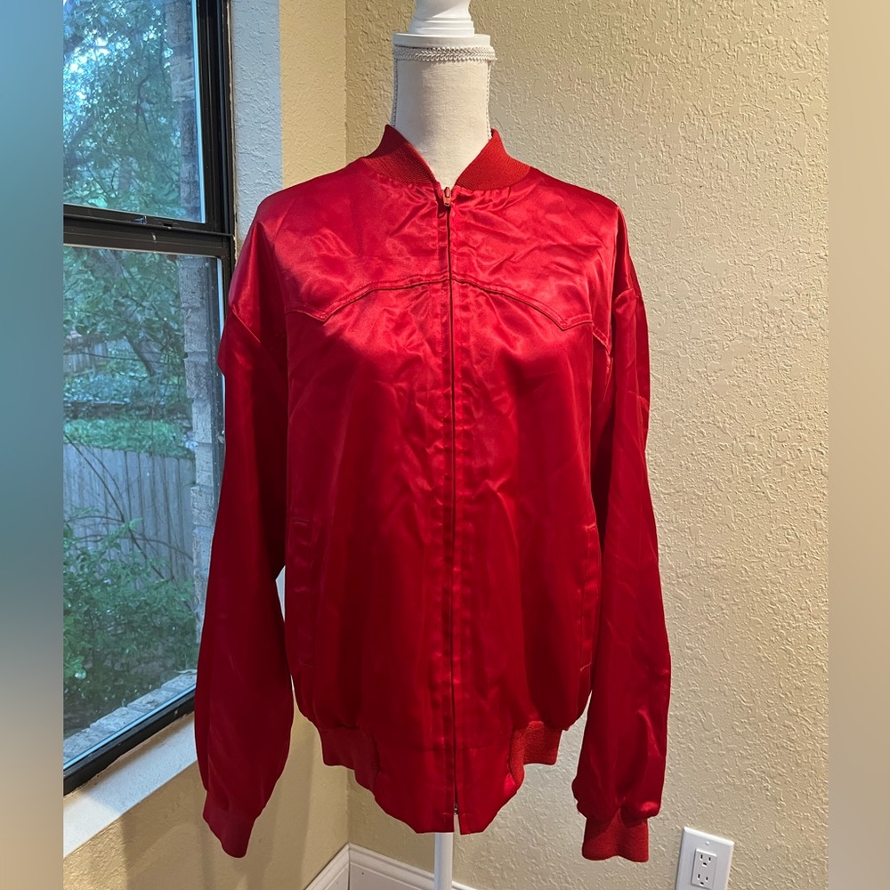 Chalk line made in the USA large red sports jacket vintage